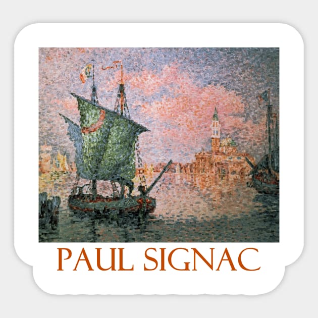 Venice - The Pink Cloud by Paul Signac Sticker by Naves